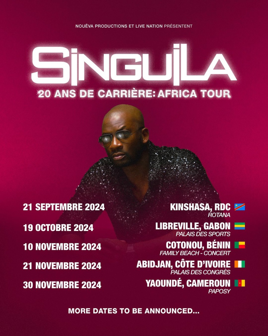 Singuila en concert à Abidjan le 21 novembre : 20 ans de carrière célébrés au Palais des Congrès