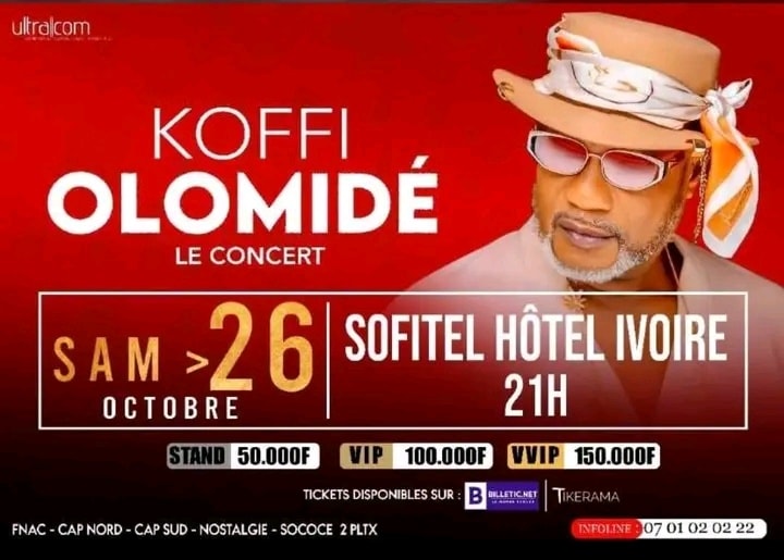 Koffi Olomide en concert le 21 octobre 2024 à Abidjan : le Grand Mopao enflamme le Sofitel Hôtel Ivoire