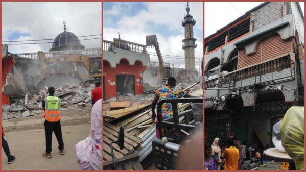 La démolition des magasins environnants de la Grande Mosquée d'Adjamé © Crédit photo DR