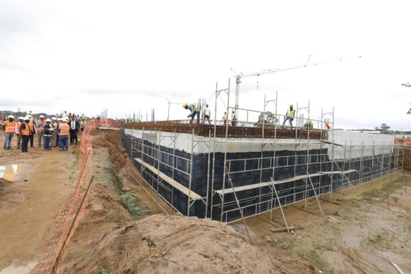 CHU d'Abobo, état d'avancement des travaux de construction du plus grand hôpital d'Abidjan © Crédit photo DR