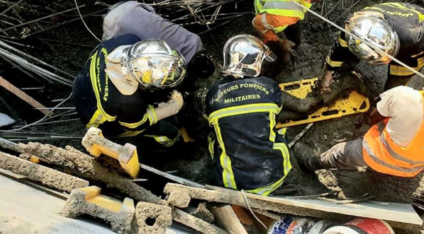 Effondrement immeuble à Yopougon Attingué ce mercredi © Crédit photo DR