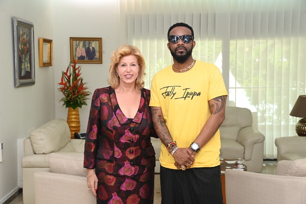 Fally Ipupa en visite officielle chez Dominique Ouattara