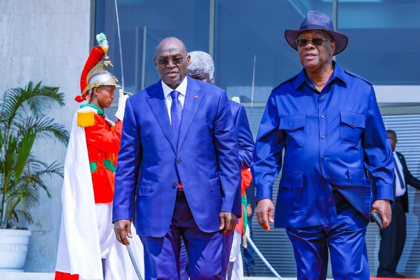 Le président ivoirien Alassane Ouattara a rappelé les priorités gouvernementales pour 2025 © Crédit photo Sercom Gouvernement ivoirien