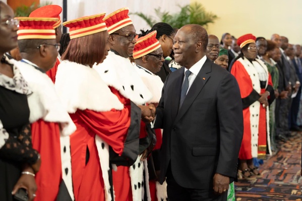 Ouattara fixe les priorités de 2025 à la présentation des vœux aux institutions © Crédit photo DR