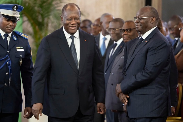 Les responsables RHDP du N'Zi annoncent leur soutien à Alassane Ouattara pour la présidentielle 2025 © Crédit photo DR