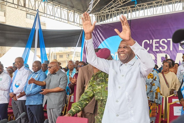 Gbagbo au stade d'Angré de Cocody ce 1er mars 2025 © Crédit photo DR