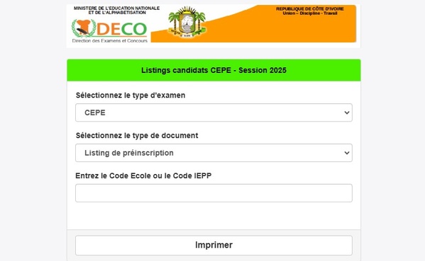 La DECO lance l'impression des fiches d'EPS pour le CEPE 2025 © Crédit photo DR