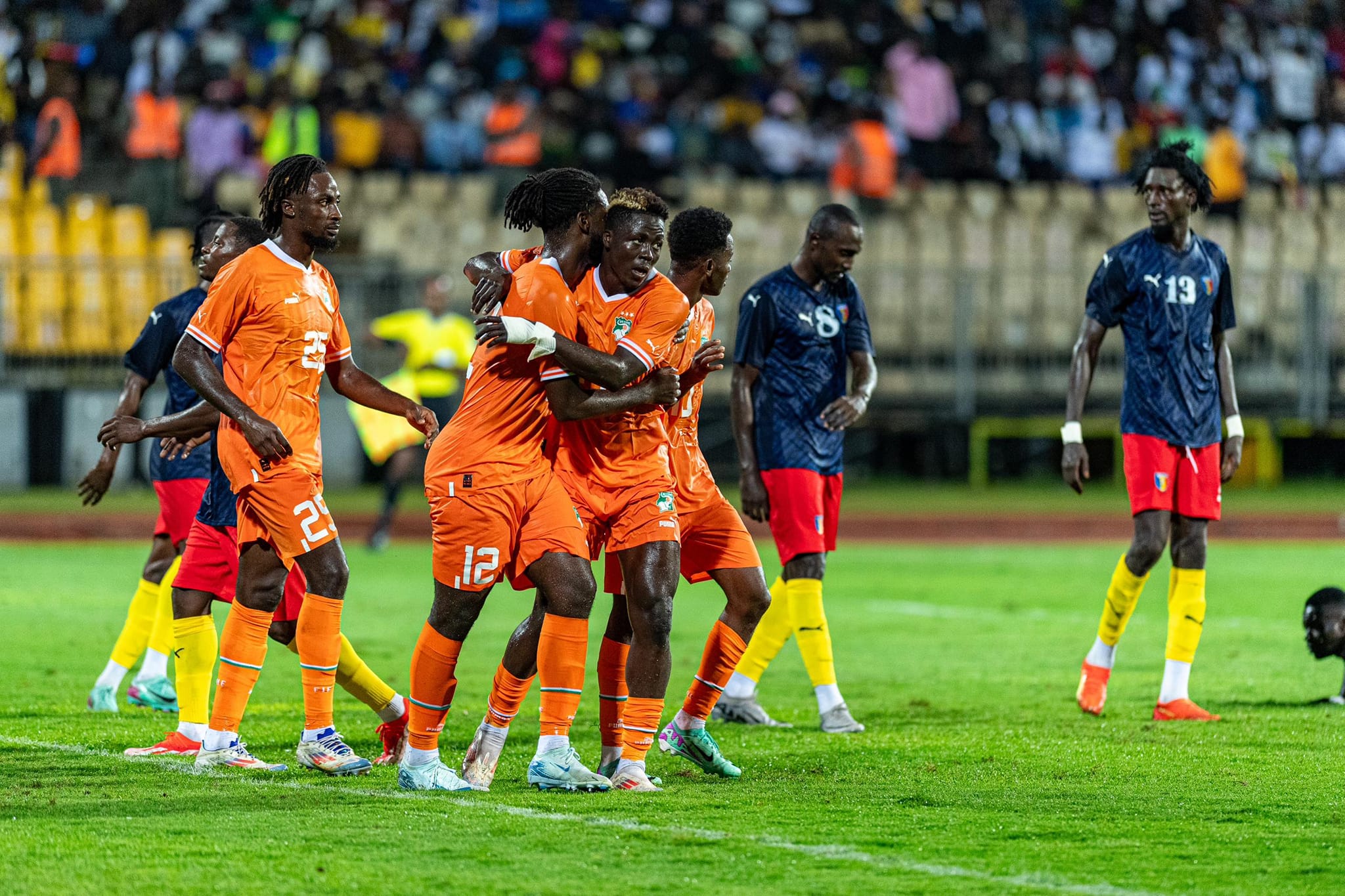 La Côte d'Ivoire sans trembler face au Tchad le 10 septembre 2024 en éliminatoires CAN 2025 © Crédit photo Sercom FIF