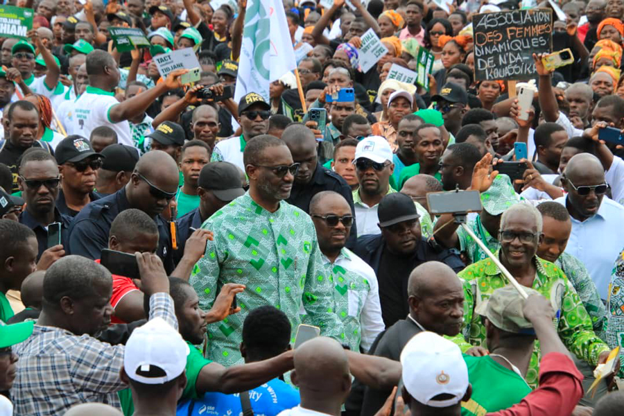 Discours Tidjane Thiam à la place Ficgayo de Yopougon ce 15 février 2025