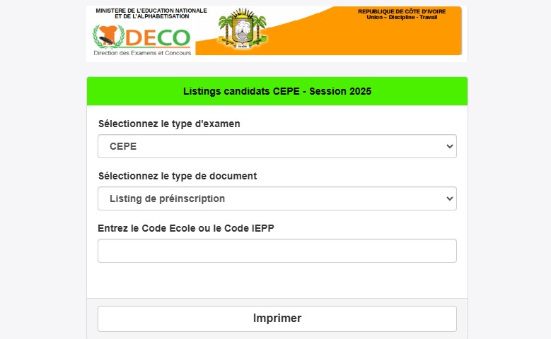 La DECO lance l'impression des fiches d'EPS pour le CEPE 2025 © Crédit photo DR