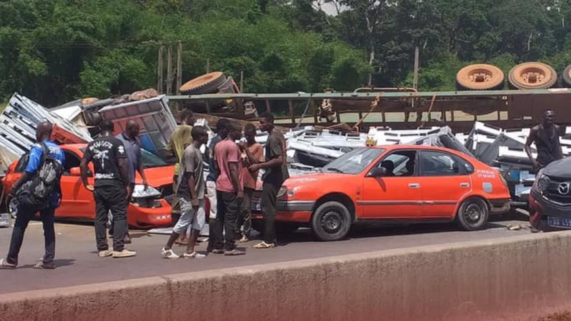 Accident sur l'axe Yopougon-Adjamé ce jeudi © Crédit photo DR