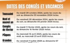 Dates congés année scolaire 2024-2025 en Côte d'Ivoire : des changements annoncés