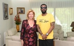 Fally Ipupa en visite officielle chez Dominique Ouattara