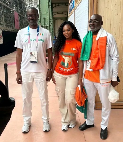 Tidjane, Mme  Cissé Cheick Salah, Jean-Marc Yacé aux JO Paris-2024