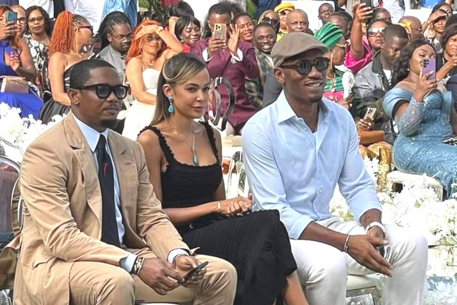 Didier Drogba, Samuel Eto'o au mariage de Kerozen