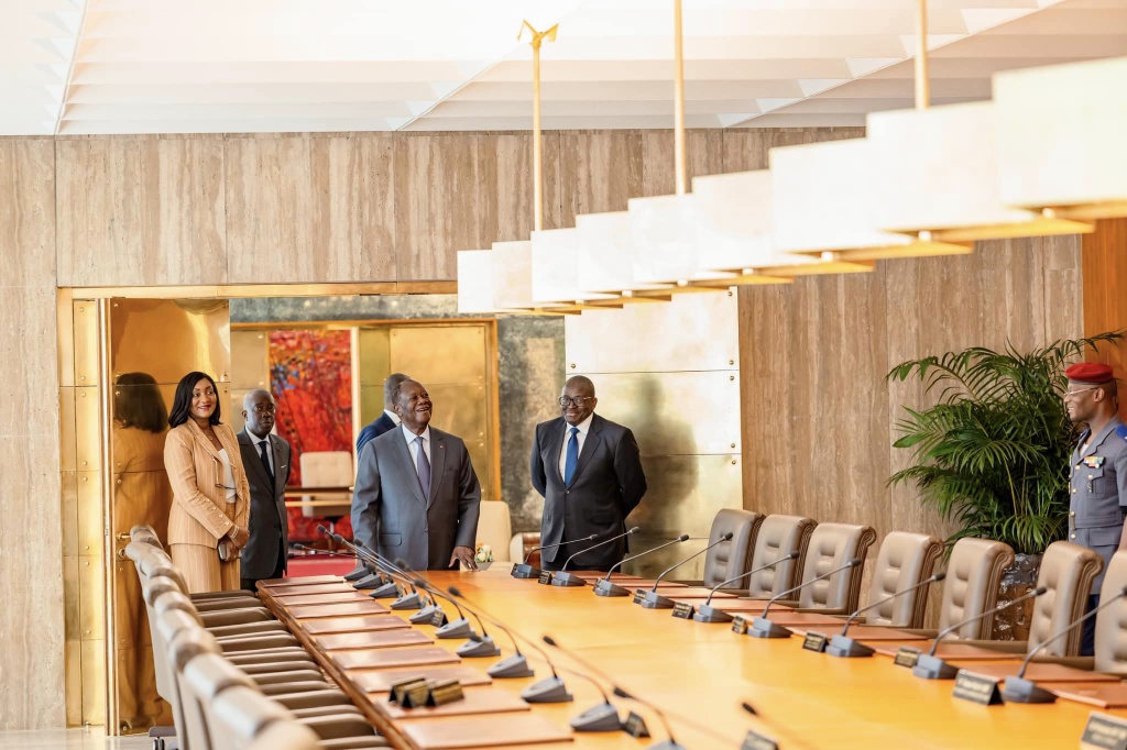 Alassane Ouattara visite au Palais présidentiel