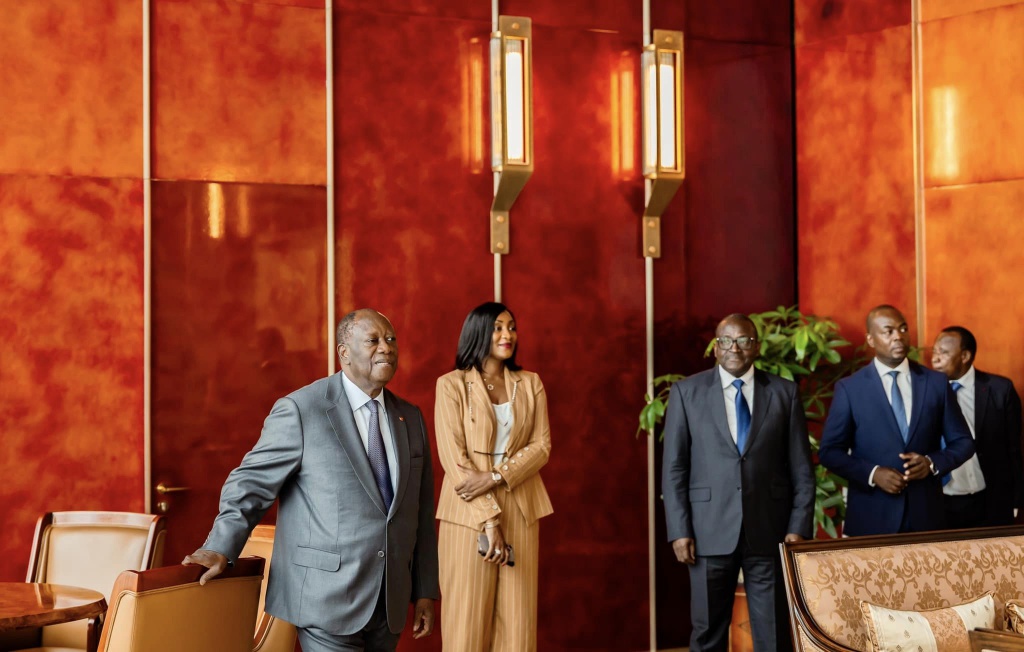 Alassane Ouattara au Palais présidentiel d'Abidjan