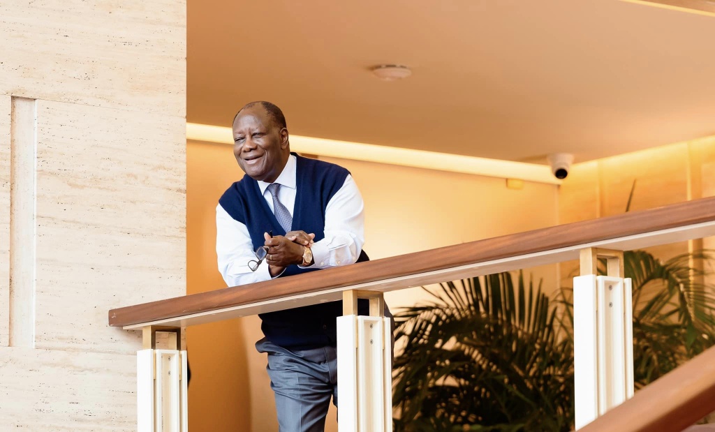 Alassane Ouattara au Palais présidentiel d'Abidjan